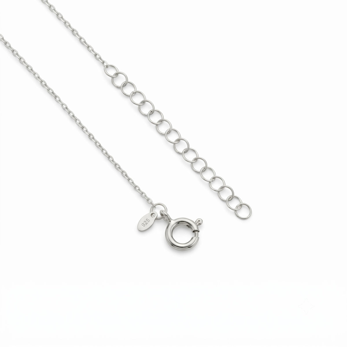 Silver Pave Clover Necklace