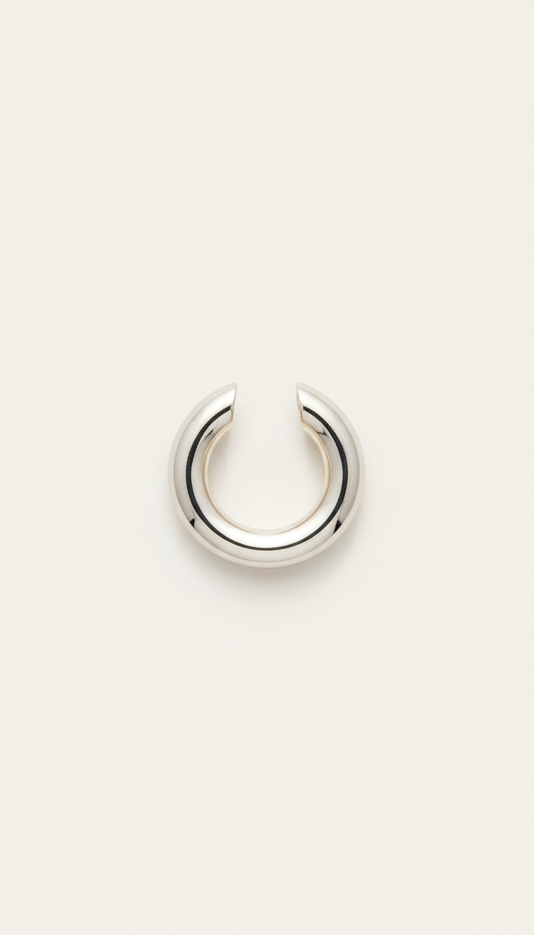Chunky Silver-Plated Hoop Earrings