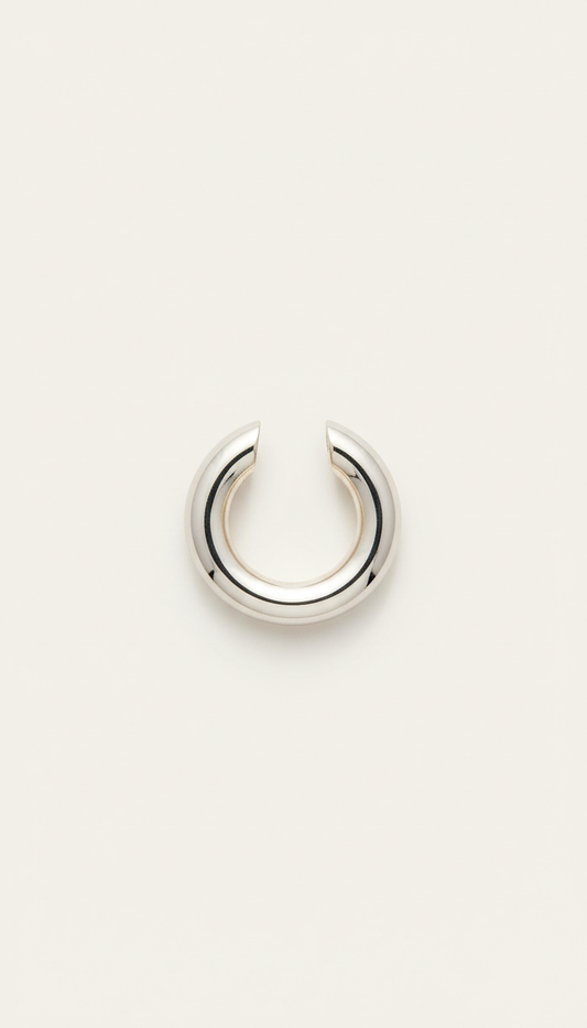 Chunky Silver-Plated Hoop Earrings