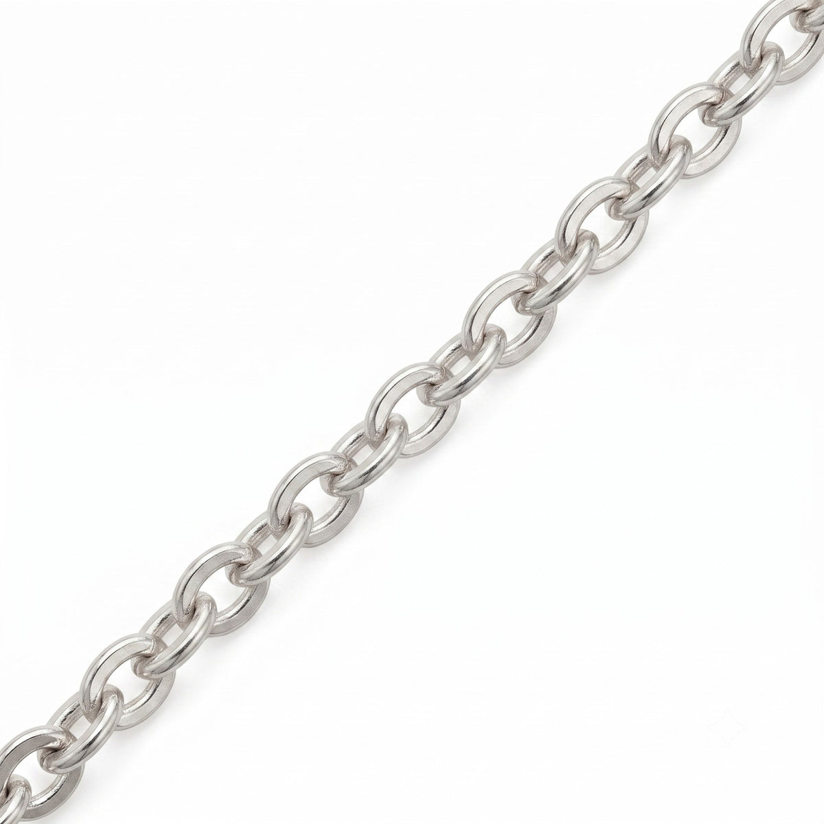 Silver Two-Tone Chevron Drop Necklace