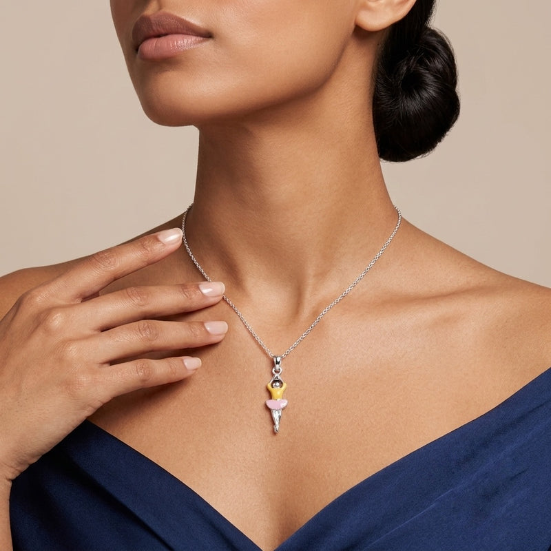 Silver Ballerina Necklace