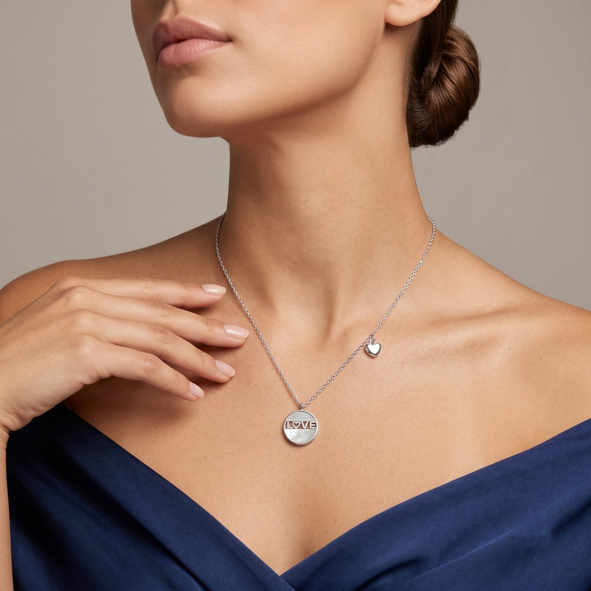 Silver Love Pendant Necklace