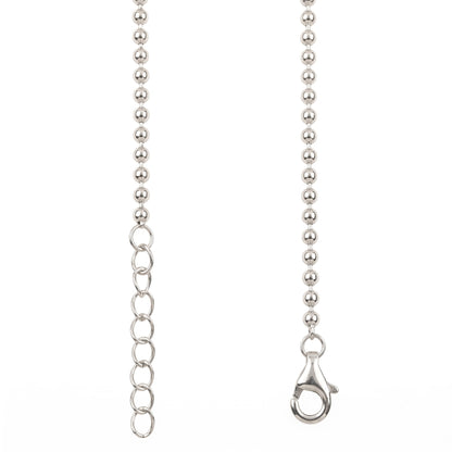 Silver Green Stone Lariat Necklace