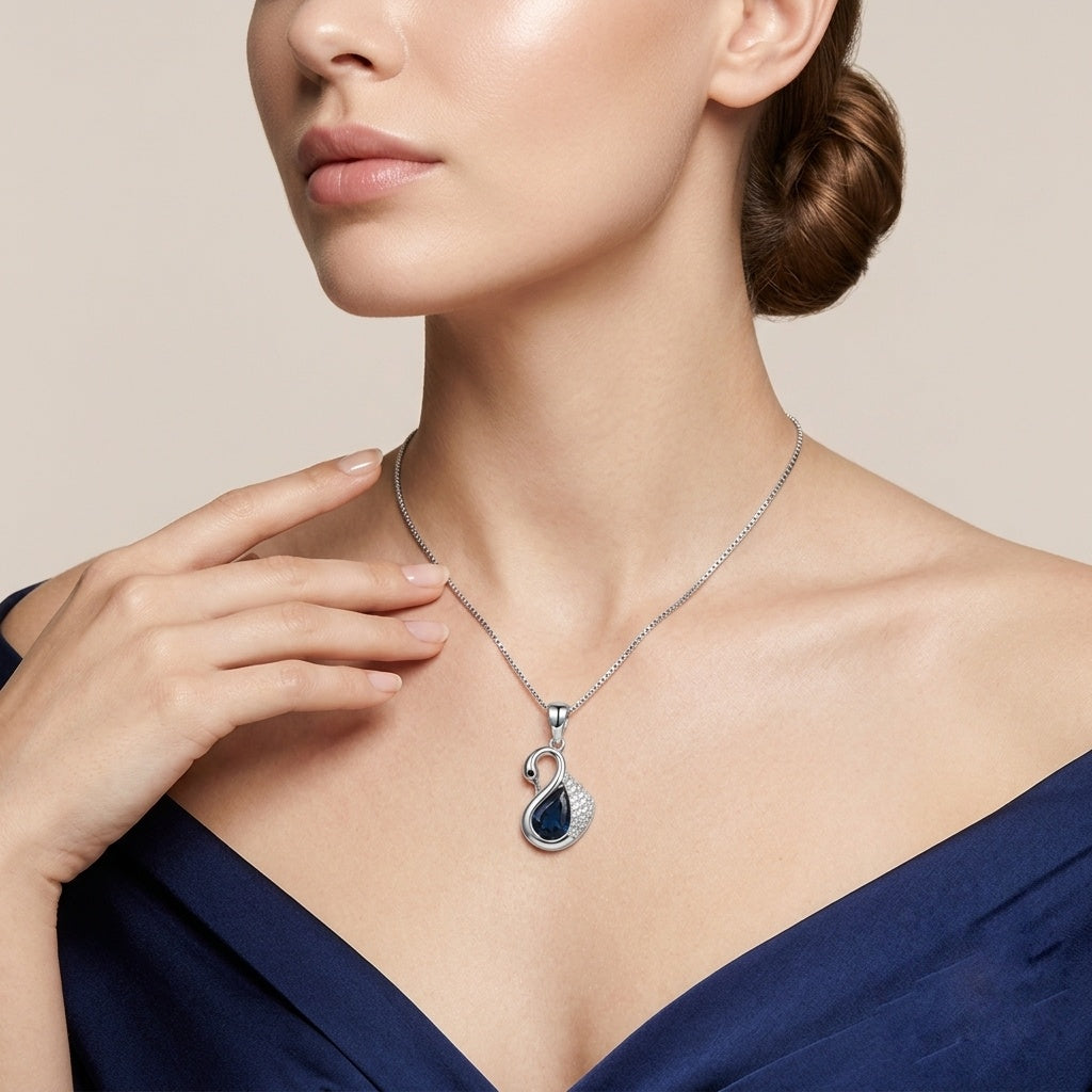 Silver Swan Necklace