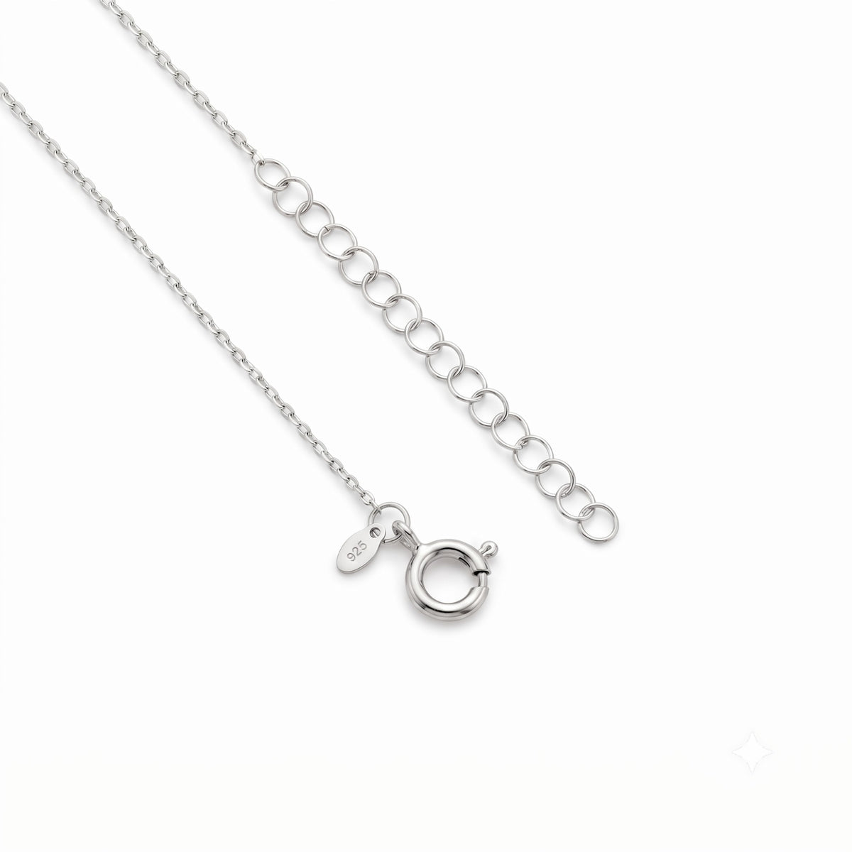 Silver Black Clover Necklace
