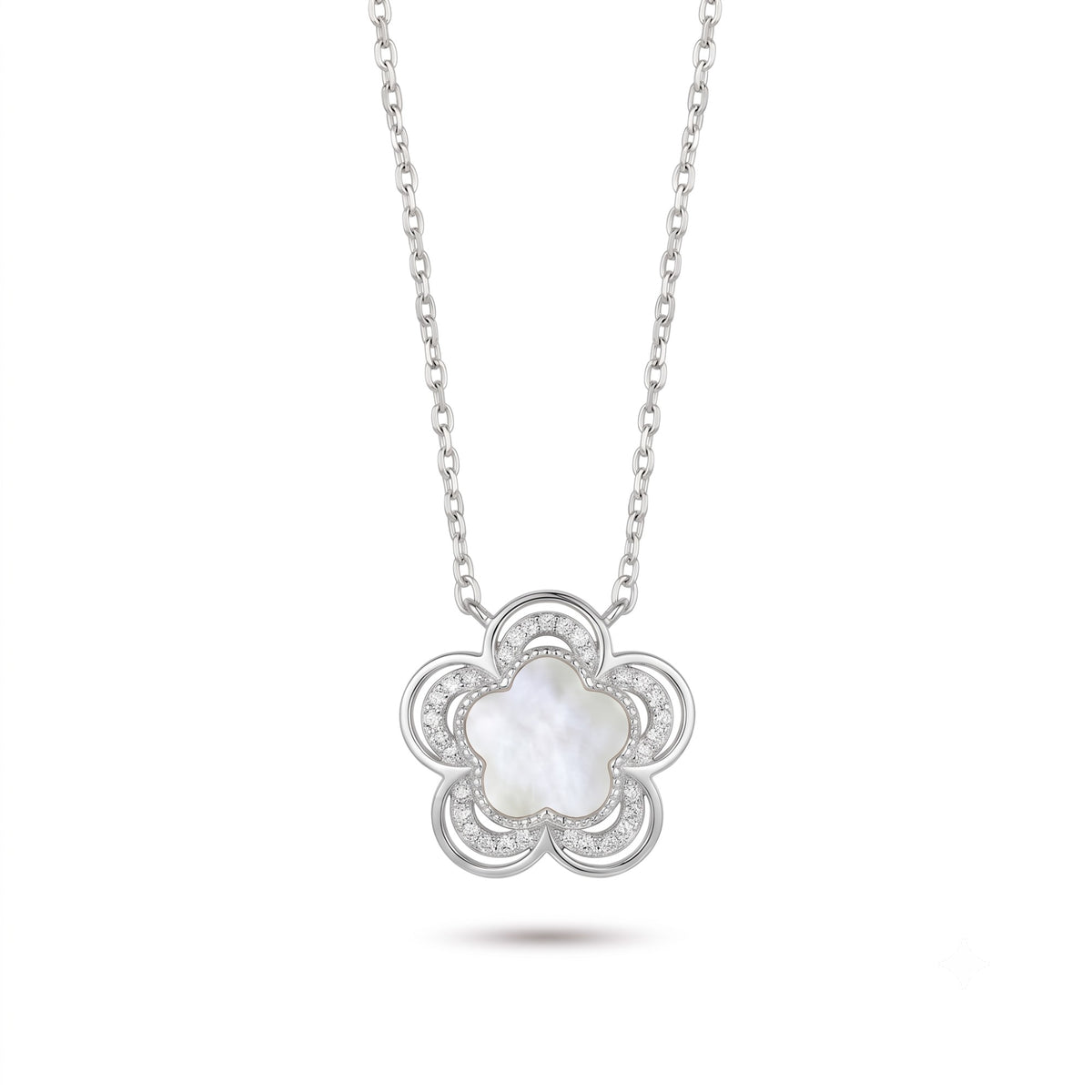 Silver Flower Necklace