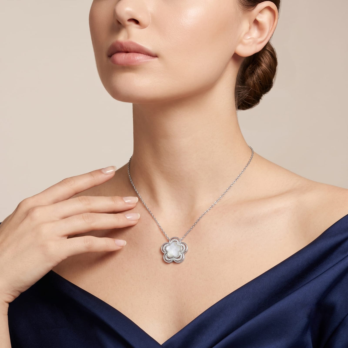 Silver Flower Necklace