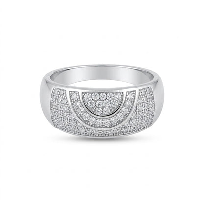 Silver Bonded Hands Ring