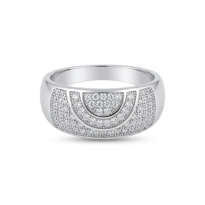 Silver Bonded Hands Ring