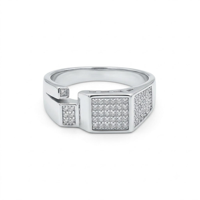 Silver Studded Wrap Ring