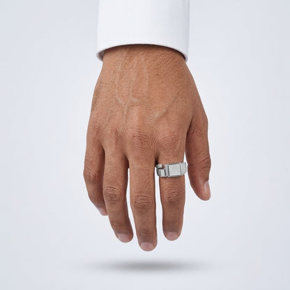 Silver Studded Wrap Ring