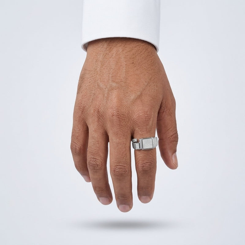 Silver Studded Wrap Ring