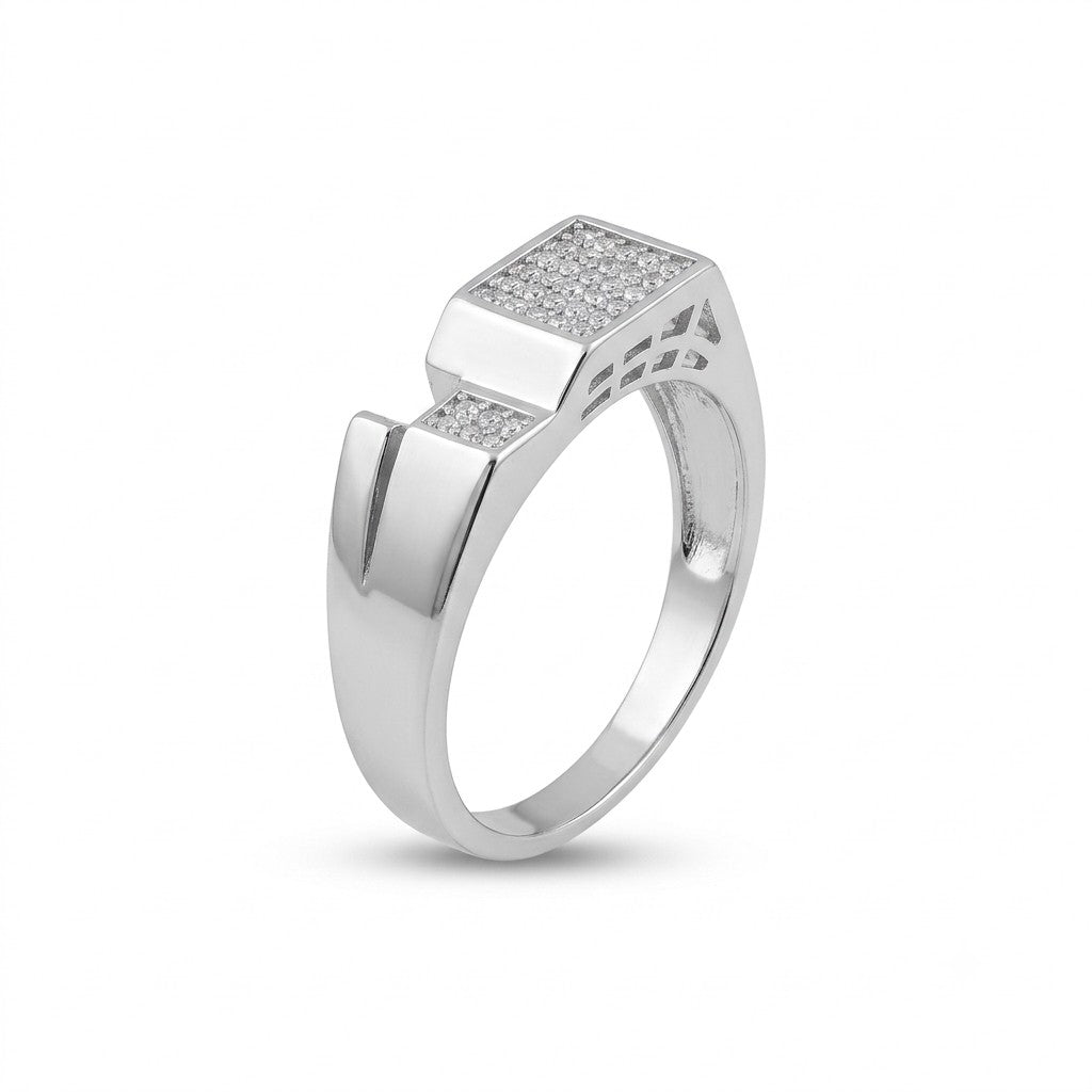 Silver Studded Wrap Ring