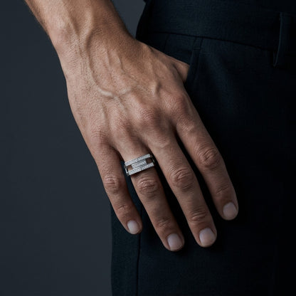 Silver Structural Bridge Ring