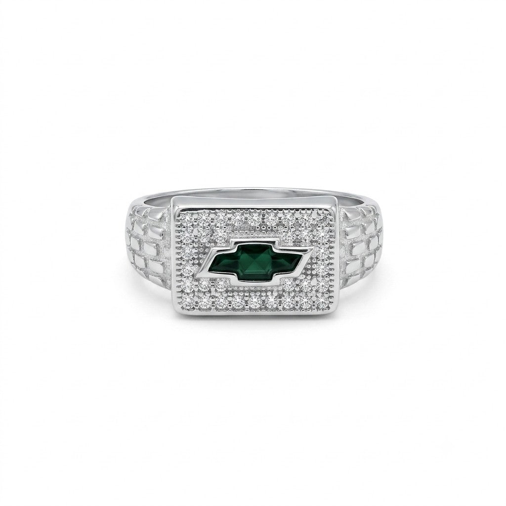 Silver Textured Band Ring
