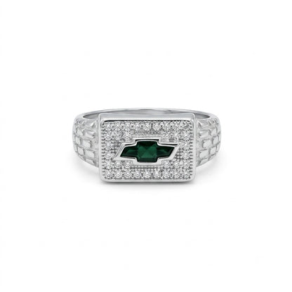 Silver Textured Band Ring