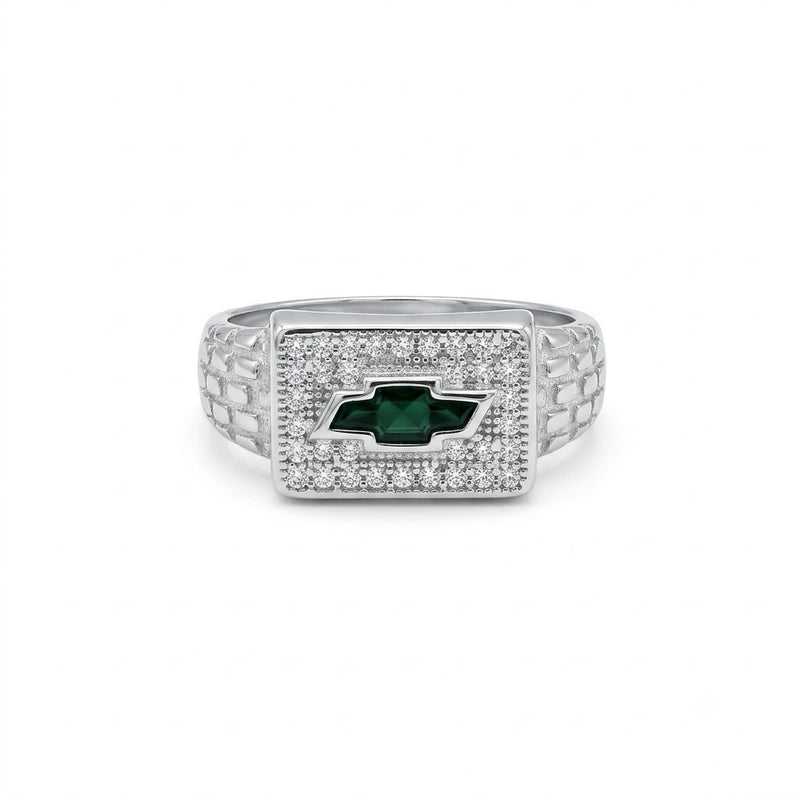 Silver Textured Band Ring