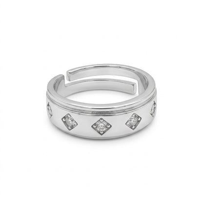 Silver Beaded Eternity Ring